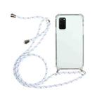 For Samsung Galaxy S20 Four-Corner Anti-Fall Transparent TPU Protective Case with Lanyard(White) - 1