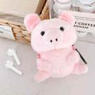 Plush Pink Pig Pattern Earphone Protective Case for AirPods 1 / 2, with Hook - 1