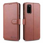 For Samsung Galaxy S20 FE / S20 Fan Edition / S20 Lite / S20 FE 4G / S20 FE 5G / S20 FE 2022 AZNS Calf Texture Horizontal Flip Leather Case with Holder & Card Slots & Wallet & Photo Frame(Brown) - 1