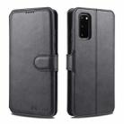 For Samsung Galaxy S20 FE / S20 Fan Edition / S20 Lite / S20 FE 4G / S20 FE 5G / S20 FE 2022 AZNS Calf Texture Horizontal Flip Leather Case with Holder & Card Slots & Wallet & Photo Frame(Black) - 1