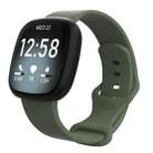 For Fitbit Versa 4 / Versa 3 / Sense 2 / Sense Silicone Watch Band, Size: L(Dark Green) - 1