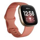 For Fitbit Versa 4 / Versa 3 / Sense 2 / Sense Silicone Watch Band, Size: L(Pink) - 1