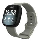 For Fitbit Versa 4 / Versa 3 / Sense 2 / Sense Silicone Watch Band, Size: L(Grey) - 1