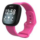 For Fitbit Versa 4 / Versa 3 / Sense 2 / Sense Silicone Watch Band, Size: L(Rose Red) - 1