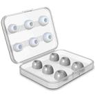 12 PCS Wireless Earphone Replaceable Silicone + Memory Foam Ear Cap Earplugs for AirPods Pro, with Storage Box(White + Grey) - 1