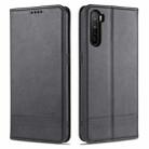 For OPPO A91 AZNS Magnetic Calf Texture Horizontal Flip Leather Case with Card Slots & Holder & Wallet(Black) - 1