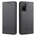 For Samsung Galaxy S20 FE / S20 Fan Edition / S20 Lite / S20 FE4G / S20 FE 5G / S20 FE 2022 AZNS Magnetic Calf Texture Horizontal Flip Leather Case with Card Slots & Holder & Wallet(Black) - 1