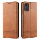 For Huawei Honor X10 Max AZNS Magnetic Calf Texture Horizontal Flip Leather Case with Card Slots & Holder & Wallet(Light Brown) - 1