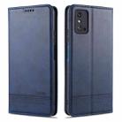 For Huawei Honor X10 Max AZNS Magnetic Calf Texture Horizontal Flip Leather Case with Card Slots & Holder & Wallet(Dark Blue) - 1