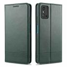For Huawei Honor X10 Max AZNS Magnetic Calf Texture Horizontal Flip Leather Case with Card Slots & Holder & Wallet(Dark Green) - 1