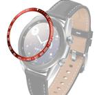 For Samsung Galaxy Watch 3 41mm Smart Watch Steel Bezel Ring, E Version(Red Ring White Letter) - 1