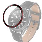 For Samsung Galaxy Watch 3 45mm Smart Watch Steel Bezel Ring, E Version(Black Ring Red Letter) - 1