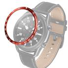 For Samsung Galaxy Watch 3 45mm Smart Watch Steel Bezel Ring, E Version(Red Ring White Letter) - 1