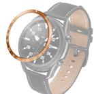 For Samsung Galaxy Watch 3 45mm Smart Watch Steel Bezel Ring, E Version(Rose Gold Ring White Letter) - 1