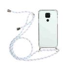 For Huawei Mate 30 Lite Four-Corner Anti-Fall Transparent TPU Protective Case with Lanyard(White) - 1