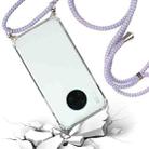 For Huawei Mate 30 Pro Four-Corner Anti-Fall Transparent TPU Protective Case with Lanyard(Purple) - 3