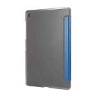 For Samsung Galaxy Tab A7 10.4 T500 TPU Silk Texture Three-fold Horizontal Flip Leather Case with Holder(Blue) - 3