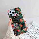 Plating Splicing Pattern Soft TPU Protective Case for iPhone 11 Pro(Black Flower) - 1