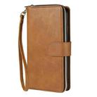 For iPhone XR Zipper Wallet Bag Horizontal Flip PU Leather Case with Holder & 9 Card Slots & Wallet & Lanyard & Photo Frame(Brown) - 2