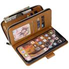 For iPhone XR Zipper Wallet Bag Horizontal Flip PU Leather Case with Holder & 9 Card Slots & Wallet & Lanyard & Photo Frame(Brown) - 6