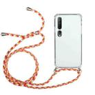 For Xiaomi Mi 10 Four-Corner Shockproof Transparent TPU Protective Case with Lanyard(Orange Yellow) - 1