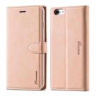 For iPhone 6 Plus / 6s Plus Forwenw F1 Series Matte Strong Magnetism Horizontal Flip Leather Case with Holder & Card Slots & Wallet & Photo Frame(Rose Gold) - 1