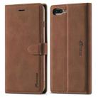 For iPhone 7 Plus / 8 Plus Forwenw F1 Series Matte Strong Magnetism Horizontal Flip Leather Case with Holder & Card Slots & Wallet & Photo Frame(Brown) - 1