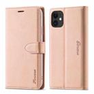 For iPhone 11 Forwenw F1 Series Matte Strong Magnetism Horizontal Flip Leather Case with Holder & Card Slots & Wallet & Photo Frame(Rose Gold) - 1