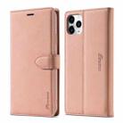 For iPhone 11 Pro Forwenw F1 Series Matte Strong Magnetism Horizontal Flip Leather Case with Holder & Card Slots & Wallet & Photo Frame(Rose Gold) - 1