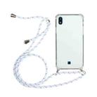 For LG K20 (2019) Four-Corner Shockproof Transparent TPU Protective Case with Lanyard(White) - 1