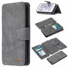 Detachable Frosted Magnetic Horizontal Flip Leather Case with Card Slots & Holder & Zipper Wallet & Photo Frame For iPhone 6 Plus(Grey) - 1