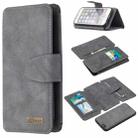 Detachable Frosted Magnetic Horizontal Flip Leather Case with Card Slots & Holder & Zipper Wallet & Photo Frame For iPhone 6(Grey) - 1