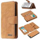 Detachable Frosted Magnetic Horizontal Flip Leather Case with Card Slots & Holder & Zipper Wallet & Photo Frame For iPhone 6(Brown) - 1