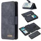For iPhone SE 2022 / SE 2020 / 8 / 7 Detachable Frosted Magnetic Horizontal Flip Leather Case with Card Slots & Holder & Zipper Wallet & Photo Frame(Black Blue) - 1