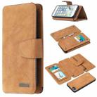 For iPhone SE 2022 / SE 2020 / 8 / 7 Detachable Frosted Magnetic Horizontal Flip Leather Case with Card Slots & Holder & Zipper Wallet & Photo Frame(Brown) - 1