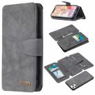 For iPhone 11 Pro Max Detachable Frosted Magnetic Horizontal Flip Leather Case with Card Slots & Holder & Zipper Wallet & Photo Frame (Grey) - 1
