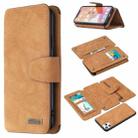 For iPhone 11 Pro Max Detachable Frosted Magnetic Horizontal Flip Leather Case with Card Slots & Holder & Zipper Wallet & Photo Frame (Brown) - 1