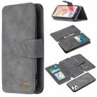 For iPhone 11 Pro Detachable Frosted Magnetic Horizontal Flip Leather Case with Card Slots & Holder & Zipper Wallet & Photo Frame (Grey) - 1