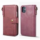 For Samsung Galaxy Note20 Ultra Cowhide Texture Horizontal Flip Leather Case with Holder & Card Slots & Wallet & Lanyard(Red) - 1