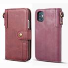 For Samsung Galaxy Note20 Cowhide Texture Horizontal Flip Leather Case with Holder & Card Slots & Wallet & Lanyard(Red) - 1