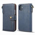 For Samsung Galaxy Note20 Cowhide Texture Horizontal Flip Leather Case with Holder & Card Slots & Wallet & Lanyard(Blue) - 1