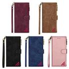 For Huawei P20 Zipper Multi-card Slots Horizontal Flip PU Leather Case with Holder & Card Slots & Wallet & Lanyard & Photo Frame(Wine Red) - 8
