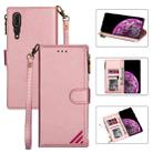 For Huawei P20 Pro Zipper Multi-card Slots Horizontal Flip PU Leather Case with Holder & Card Slots & Wallet & Lanyard & Photo Frame(Rose Gold) - 1