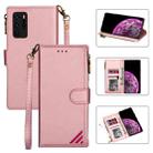 For Huawei P40 Pro Zipper Multi-card Slots Horizontal Flip PU Leather Case with Holder & Card Slots & Wallet & Lanyard & Photo Frame(Rose Gold) - 1