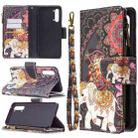 For OPPO Find X2 Lite Colored Drawing Pattern Zipper Horizontal Flip Leather Case with Holder & Card Slots & Wallet(Flower Elephants) - 1