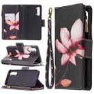 For OPPO Find X2 Lite Colored Drawing Pattern Zipper Horizontal Flip Leather Case with Holder & Card Slots & Wallet(Lotus) - 1