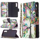 For OPPO Find X2 Lite Colored Drawing Pattern Zipper Horizontal Flip Leather Case with Holder & Card Slots & Wallet(Tree) - 1