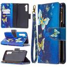 For OPPO Realme 6 Colored Drawing Pattern Zipper Horizontal Flip Leather Case with Holder & Card Slots & Wallet(Gold Butterfly) - 1
