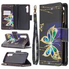 For OPPO Realme 6 Colored Drawing Pattern Zipper Horizontal Flip Leather Case with Holder & Card Slots & Wallet(Big Butterfly) - 1