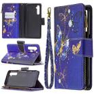 For OPPO Realme 6 Colored Drawing Pattern Zipper Horizontal Flip Leather Case with Holder & Card Slots & Wallet(Purple Butterfly) - 1